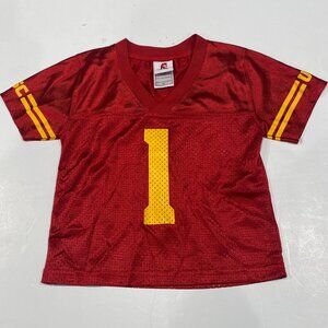 Trojan Apparel, USC, NWOT, football jersey, kids size 3T, maroon and gold.